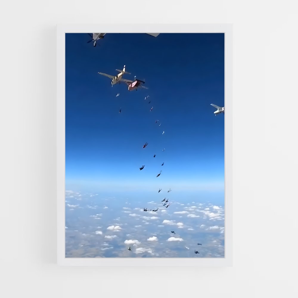 Poster Ciel en Fête – affiche Parachutisme (vue 3)